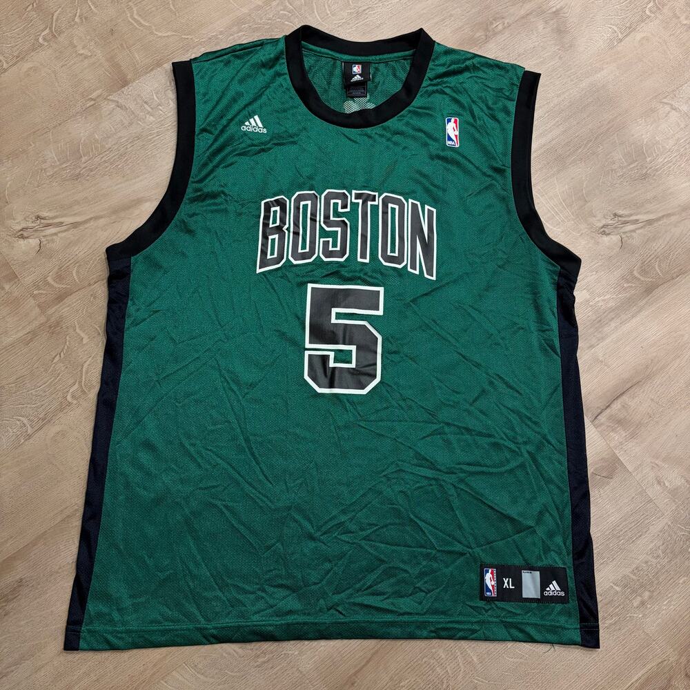 Adidas NBA Boston Celtics Kevin Garnett #5 Green Black Jersey Mens XL Basketball